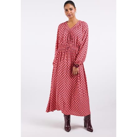 DIDI Dames Dress Eternity Red Lotus print maat 48