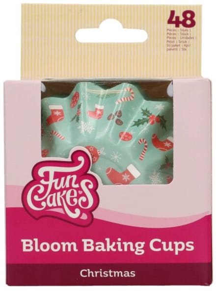 FunCakes Bloom Baking Cups - Duurzaam Gecoat Karton - Kerst - pk/48