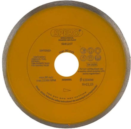 Diamantzaagblad - Harde Tegels & Graniet PRO – 125mm, asgat 22,23mm Slijpschijf - SPERO