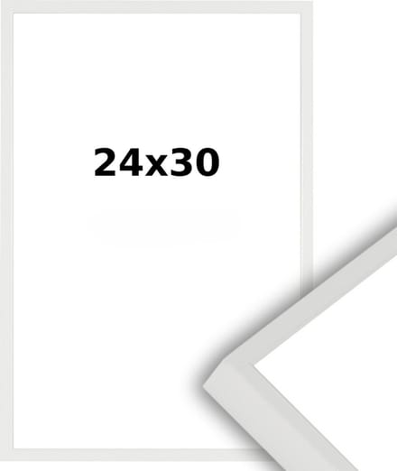 Aluminium Wissellijst 24 x 30 Wit - Ontspiegeld Glas - Professional