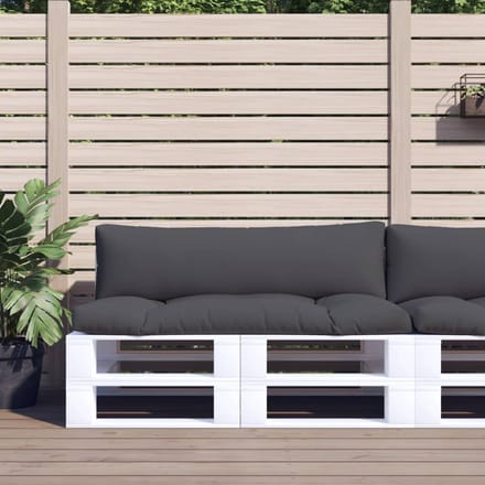 vidaXL - Palletkussens - 2 - st - stof - antracietkleurig