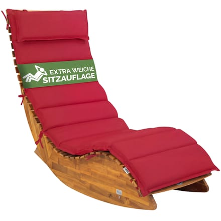 Detex Tuinkussen - Waterafstotend 177x58x7cm - Donkerrood