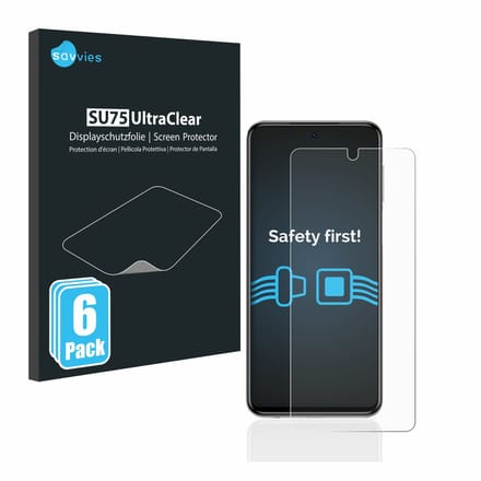Savvies - Screenprotector voor Xiaomi Redmi Note 9S / 9 Pro - Folie Beschermfolie transparant 6 Stuks