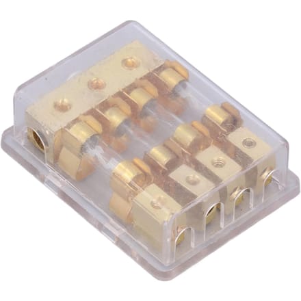 Stroomverdeelblok Auto Audio Splitter 1 In 4 Uit Massaverdeler Zekeringhouder 60A beige