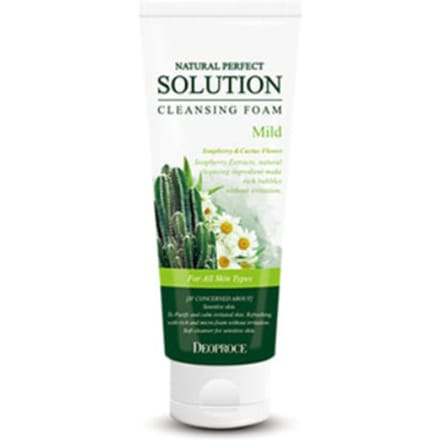 Deoproce Solution naturelle parfaite mousse nettoyante savonnette fleur de Cactus 170g * 1 pièce/2 pièces/3 pièces 1Pc white