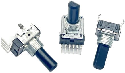 Dubbele Potentiometer - Volume Regelaar - Audio Instellen - Enkele Rij 6 Pin - B10K - Zilver