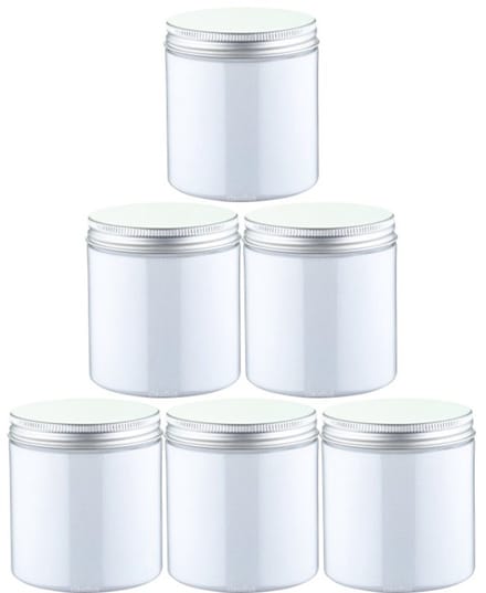 Scrubzout Perzik - 300 gram - Pot met aluminium deksel - set van 6 stuks - Hydraterende Lichaamsscrub