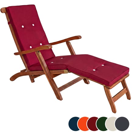 Detex Ligstoelkussen Rood 173x43x6cm