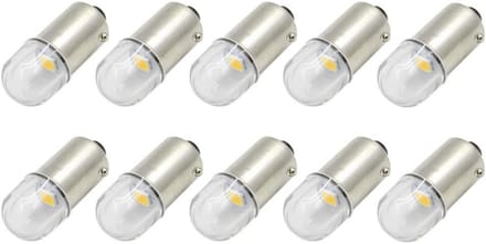 10x BA9S LED Lampjes Warm Wit 12V - Dimbaar Universele Verlichting voor Auto Interieur en Dashboard