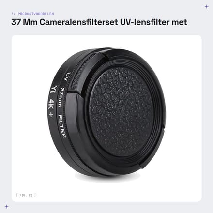 Vt Goods - 37 Mm Cameralensfilterset - UV-lensfilter met Beschermende