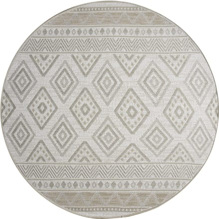 Binnen- en buitenkleed Verona beige 80 cm rond
