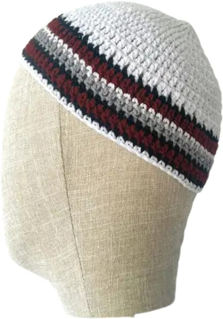 Nivard Joodse Hoed - Keppeltje - Joods - Kippah - Jodendom - Wit - Patroon