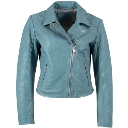 Mauritius Lederen jas - MWKalea - S tot XL - voor Vrouwen - lichtblauw