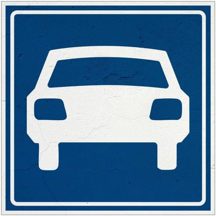 Autoweg bord - G3 | Sign Again materiaal | 20 x 20 cm