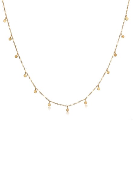 Elli - Halsketting - Dames Plaatje Basis Mat in 925 Sterling Zilver - Dames