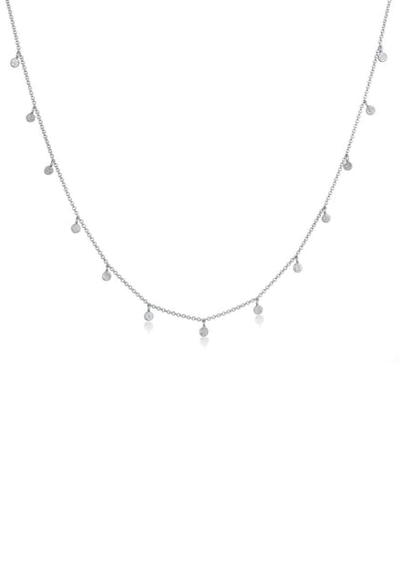 Elli - Halsketting - Dames Plaatje Basis Mat in 925 Sterling Zilver - Dames