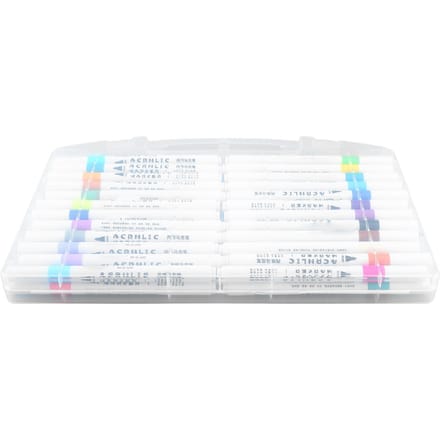 48 Kleuren Acrylverf Markerpennen Sneldrogende Waterdichte Verfmarkers voor Hout Canvas Steen white