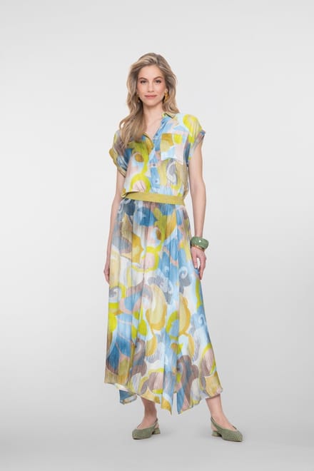 GEISHA - Dames rok - Maat M - Vrouwen - Geel - Viscose
