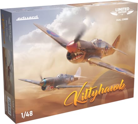 Eduard Modelbouwpakket Vliegtuigen - 11187 Curtiss P-40 Kittyhawk - Limited Edition Dual Combo - 2 Propellervliegtuigen Plastic - 1:48 - Modelbouw