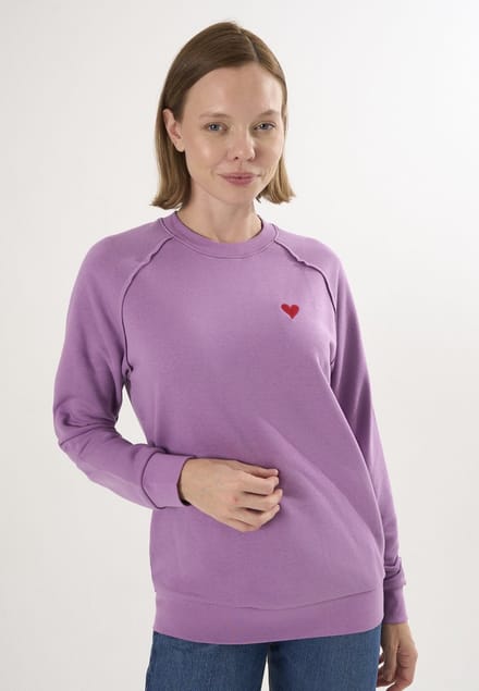 Felix Hardy Basic Sweatshirt Ronde Hals Katoen Dames Lila - M