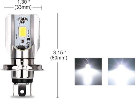 H4 Led HS1 lamp 6000k xenon white motor scooter super fel!