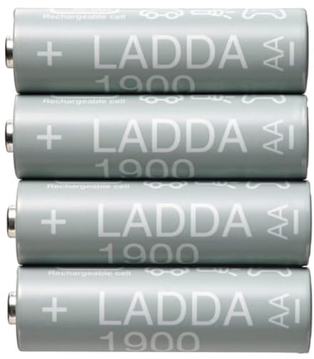 Oplaadbare AA Batterijen 1900 mAh - 4 Stuks - Grijs