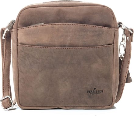 Bear Design schoudertas HD leer bruin 6680