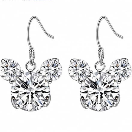 Zilveren oorbellen- Zirkonia mouse - Charme Bijoux