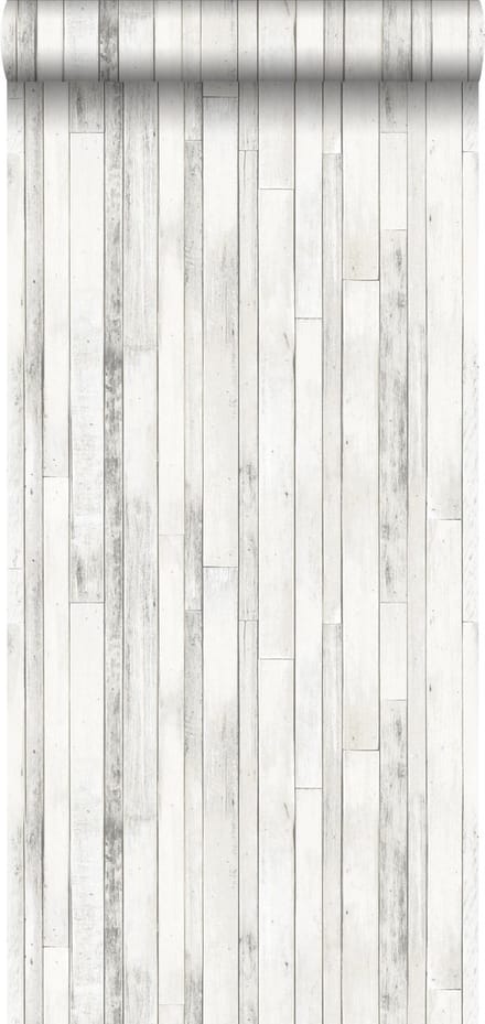 ESTAhome behang sloophout grijs wit - 53 cm x 10.05 m - 138816