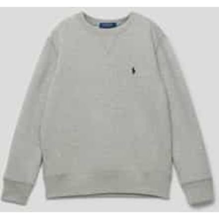 Sweatshirt in gemêleerde look met labelstitching