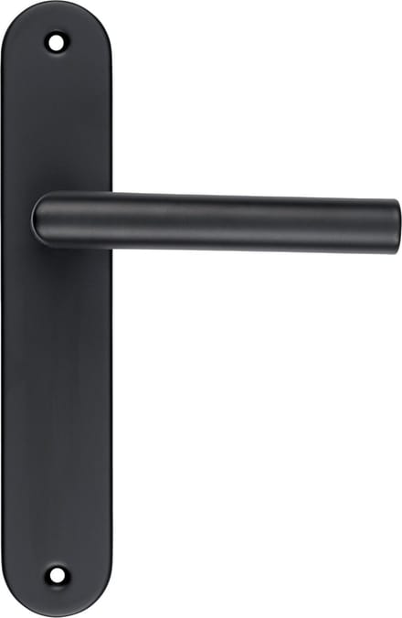 Ostiumhome® - Deurklink - Mat Zwart - RVS op Rond Schild - Belluno