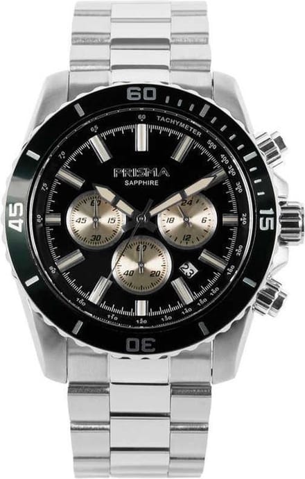 Prisma Heren Explore Navigator Black horloge  - Zilverkleurig P.1880