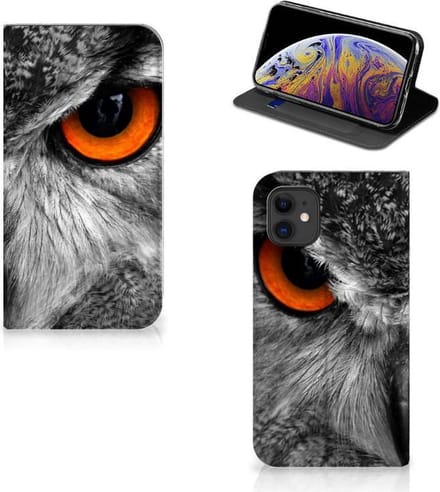 Book Case voor Apple iPhone 11 Hoesje maken Uil