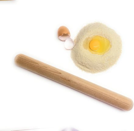 Deegroller Beukenhout - 40 cm Frans Deegroller Houten - Buchenholz Nudelholz fur deeg, pizza, paste