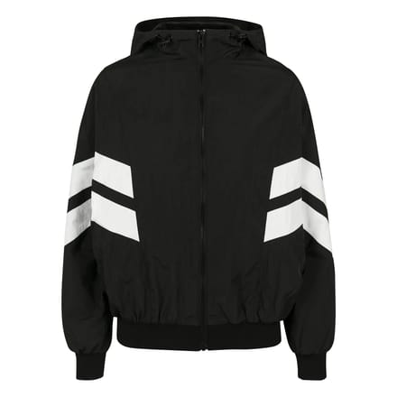 Urban Classics tussenjas ladies crinkle batwing jacket Wit-l