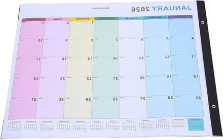 Grote wandkalender - Maandplanner - Planning maken - Verticaal display - 56x43.5cm - Meerdere kleuren