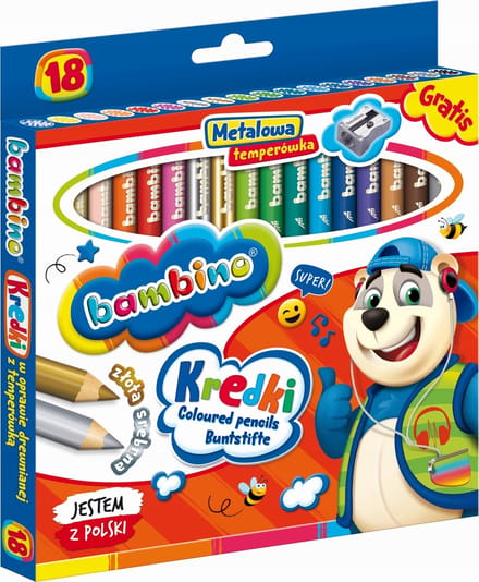 Bambino dikke kleurpotloden - 18 levendige kleuren