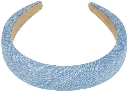 Haarsoires Haarband Diadeem 3cm – Dik Gevuld – Jeans – Lichtblauw
