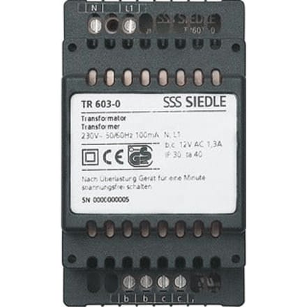Siedle TR Universele Voedingseenheid 12V 1.3A | 200035160-00 - E23Y6