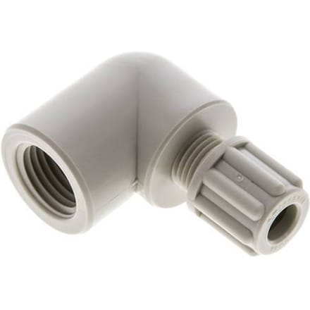 6x4mm & G1/4'' PP L-Vorm Knelfitting Binnendraad 10bar