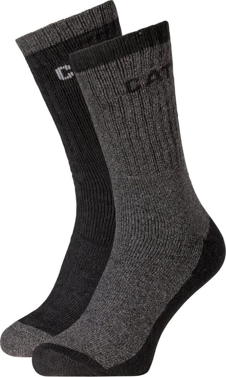 CAT Thermo Sokken Zwart/Grijs Werksokken 2-Paar - Maat 46-50