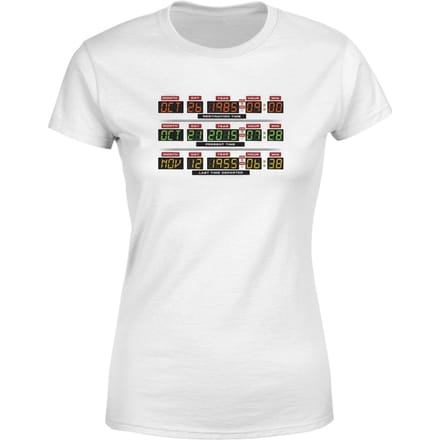 Back To The Future Destination Clock Women's T-Shirt - White - S