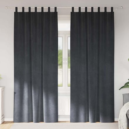 vidaXL - Gordijnen - 2 - st - Lichtgrijs - 140 - x - 225 - cm - fluweel
