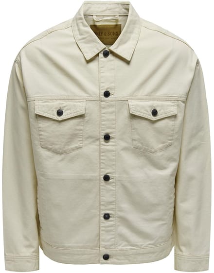 O&S Overhemd Jack Uni Lange Mouwen met Kraag & Zakken Overgangsjas Knoopsluiting Houthakkershemd ONSEND