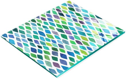 Multifunctionele decoratieve snijplank van gehard glas met patroon, 60x52 cm