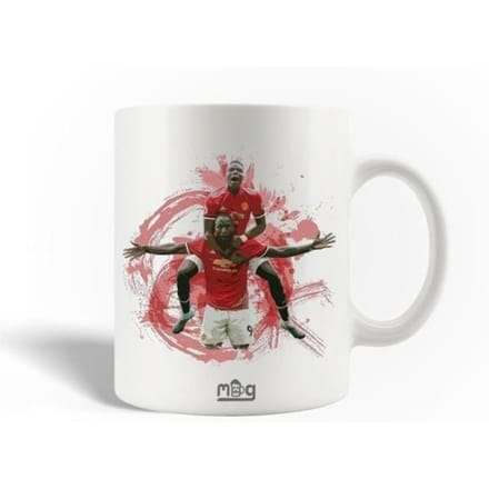 Mug en Céramique - Pogba - Manchester United - 30cl - Compatible Lave-Vaisselle - Blanc