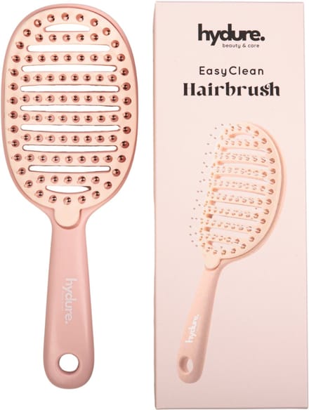 Hydure Haarborstel - ook Geschikt voor Anti-Klit - EasyClean Haarborstel - Curved - Roze