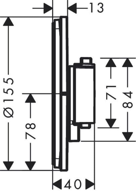 Hansgrohe ShowerSelect Comfort - Thermostatische inbouwkraan, mat wit 15553700