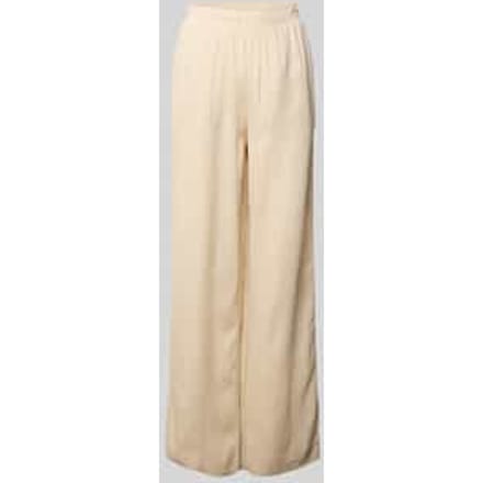 Linnen broek met elastische band, model 'FLAXY'
