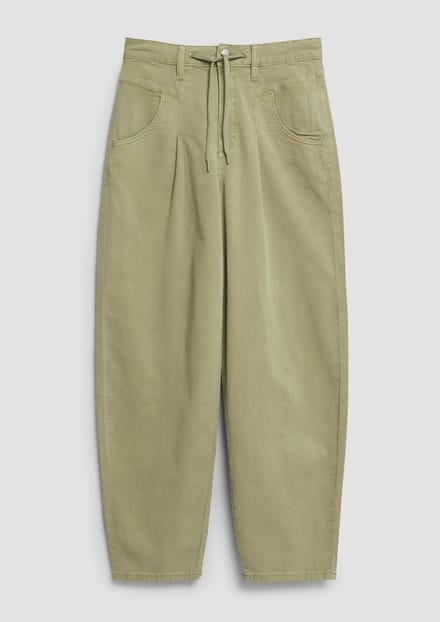 Enkel lengte gekleurde broek met taillekoord voor dames s.Oliver